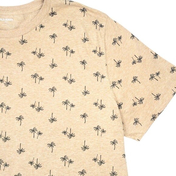 Men's XXL Old Navy Soft-Washed T-Shirt -Trendy Brown Hawaiian Palm Tree Design - Picture 2 of 12